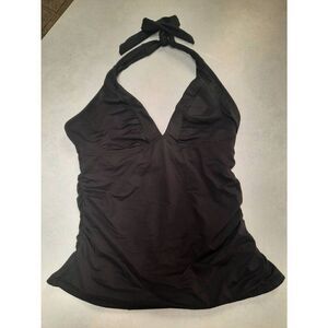 Athleta Size XS Black Halter Tankini Top